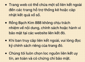 Chính sách bảo mật Rồng Bạch Kim 888 – Thông tin về liên kết ngoài và giới hạn trách nhiệm