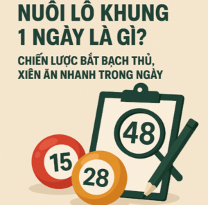 Chiến lược nuôi lô khung 1 ngày: bắt bạch thủ, xiên ăn nhanh trong 24h.