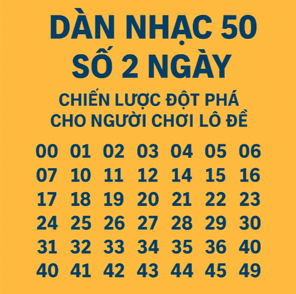 DÀN NHẠC 50 SỐ 2 NGÀY – CHIẾN LƯỢC ĐỘT PHÁ CHO NGƯỜI CHƠI LÔ ĐỀ