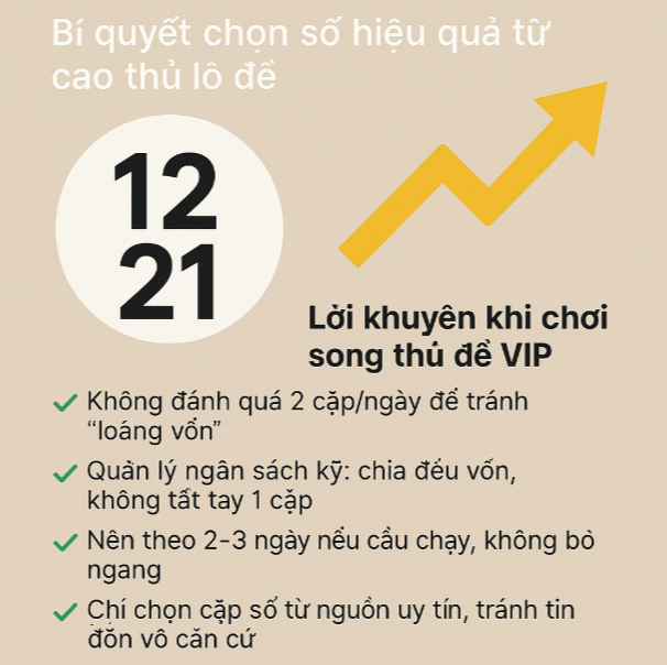 Song thủ de VIP – Bí quyết chọn số hiệu quả từ cao thủ lô đề