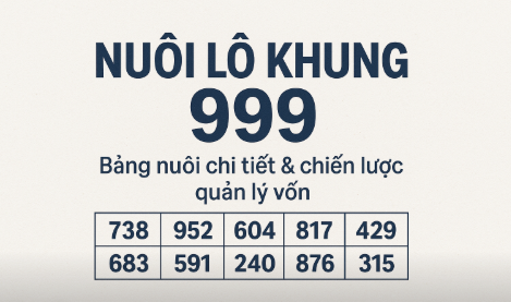 Nuôi lô khung 999 – Hướng dẫn chi tiết