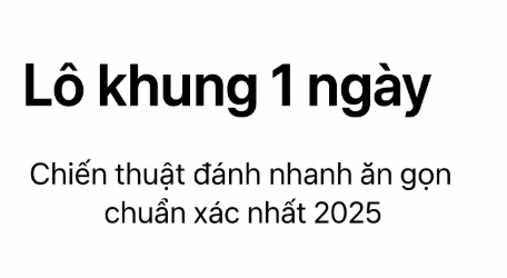 Lô Khung 1 Ngày – Chiến Thuật Đánh Nhanh Ăn Gọn Cho Cao Thủ Lô Đề 2025
